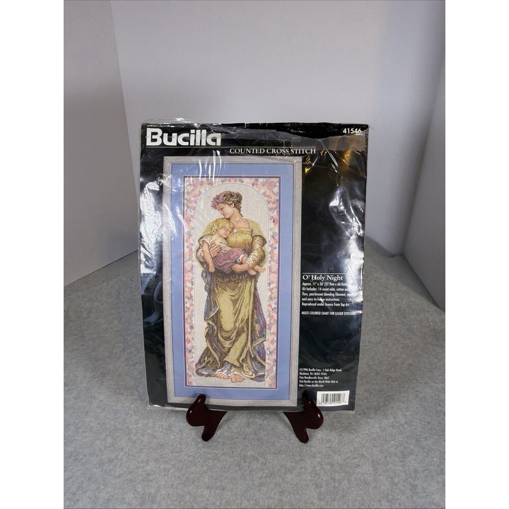 O' HOLY NIGHT Mary Jesus Bucilla 41546 Counted Cross Stitch Kit New and Sealed